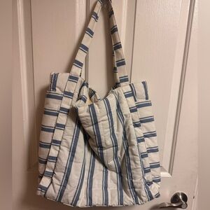 Striped tote bag